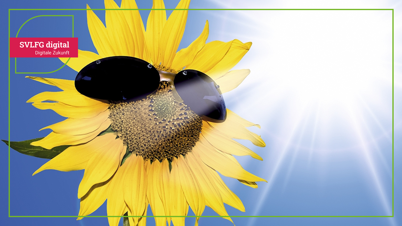 Sonnenblume mit Sonnenbrille