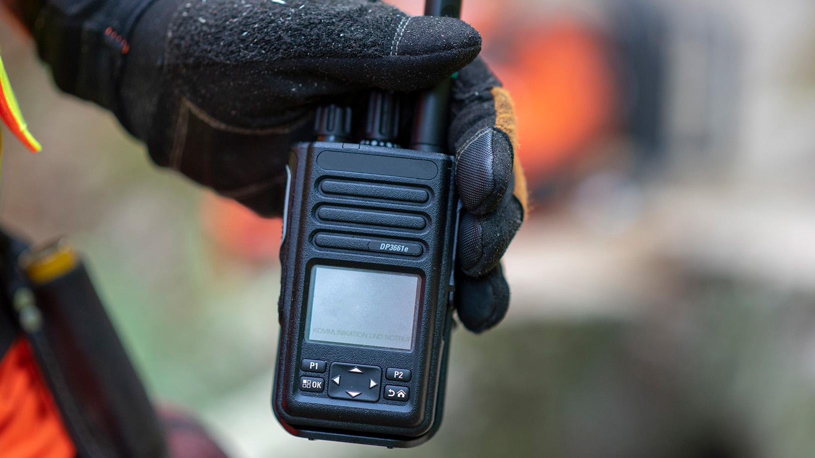 Funkgerät in Detailaufnahme