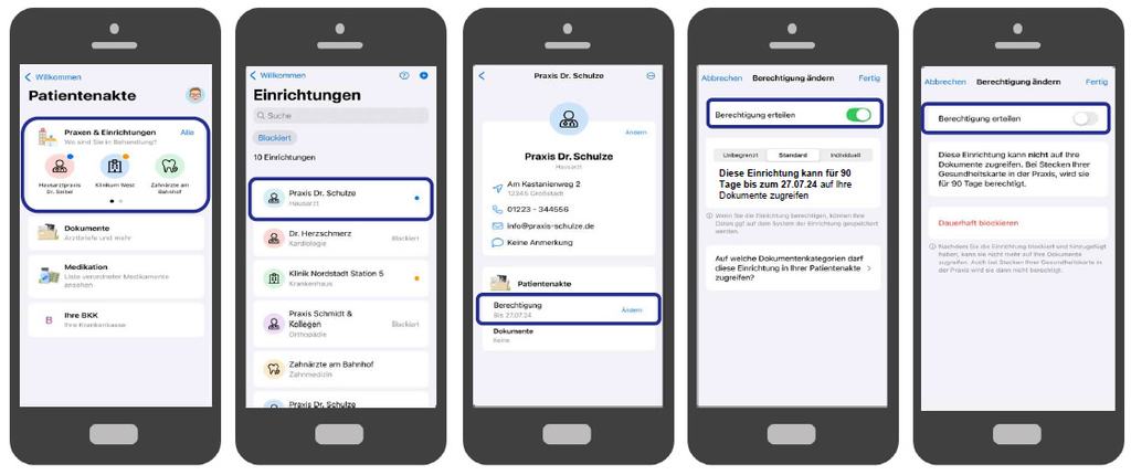 Vergrößerung des Bildes für Handy-Ansicht zum Anmeldeverfahren. Auswahl 1 ist ausgewählt: Wie wollen Sie sich anmelden? App Code oder Face-ID. Weitere Möglichkeiten sind mit der Gesundheitskarte oder dem Personalausweis..