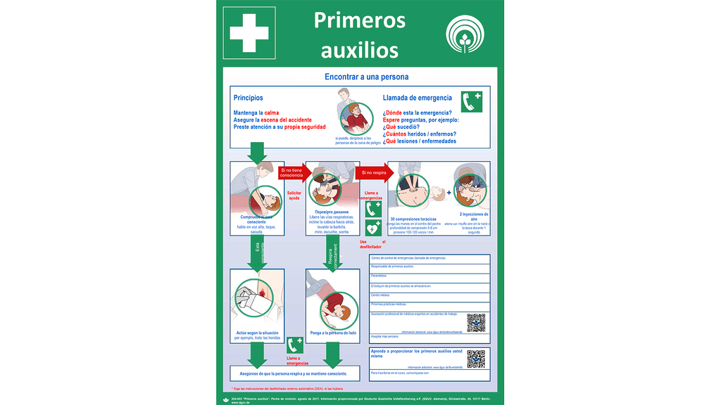 Vergrößerung des Bildes für Bild: Plakat zur Ersten Hilfe.