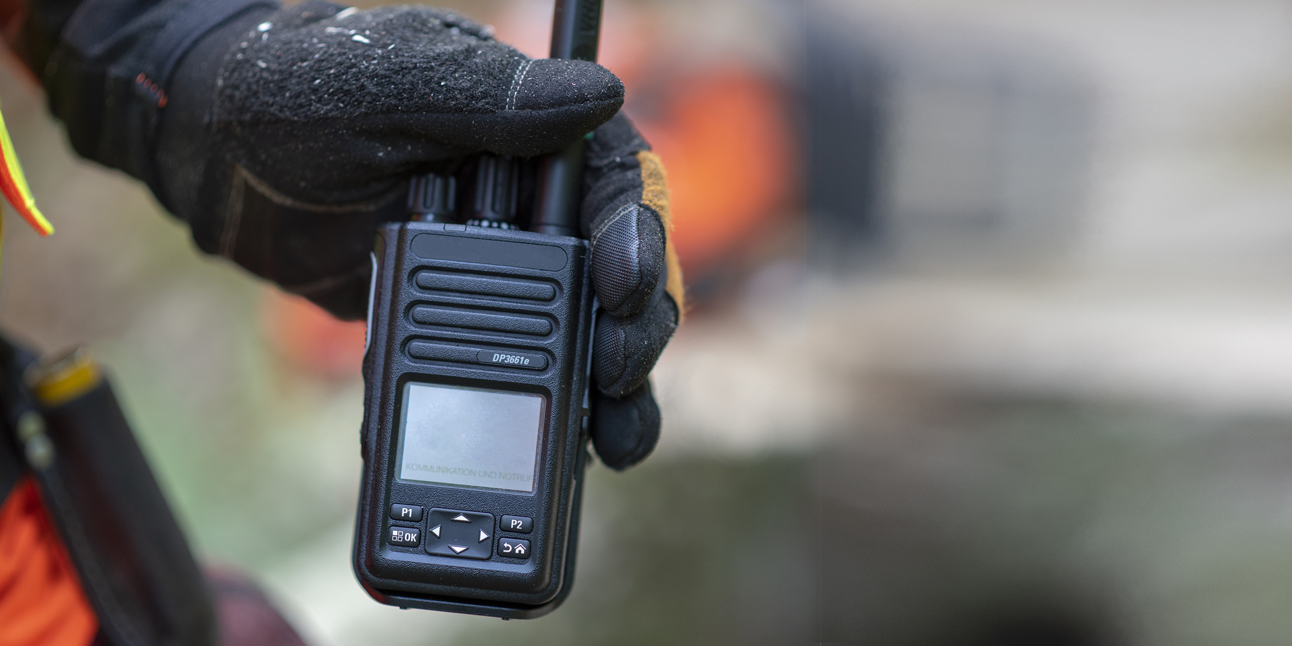 Funkgerät in Detailaufnahme