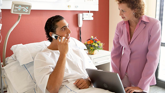 Patient bei der Beratung