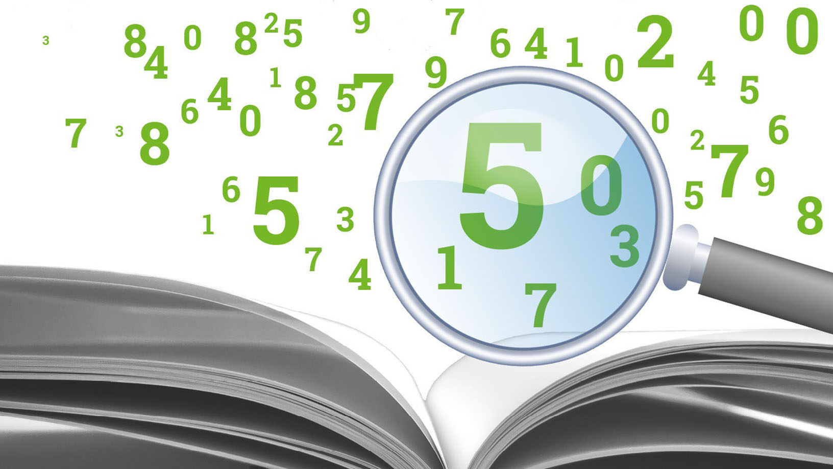 Lupe mit Zahlen