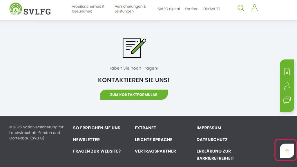 Vergrößerung des Bildes für Ausschnitt unserer Starsteite: Der Pfeil für Zurück..